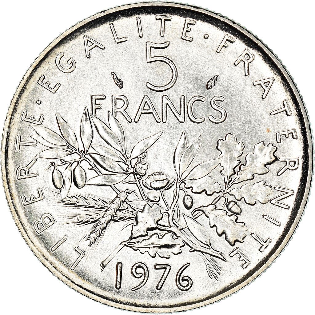 French 5 Francs Coin | signature O. Roty | KM926a.1 | France | 1969 - 2001