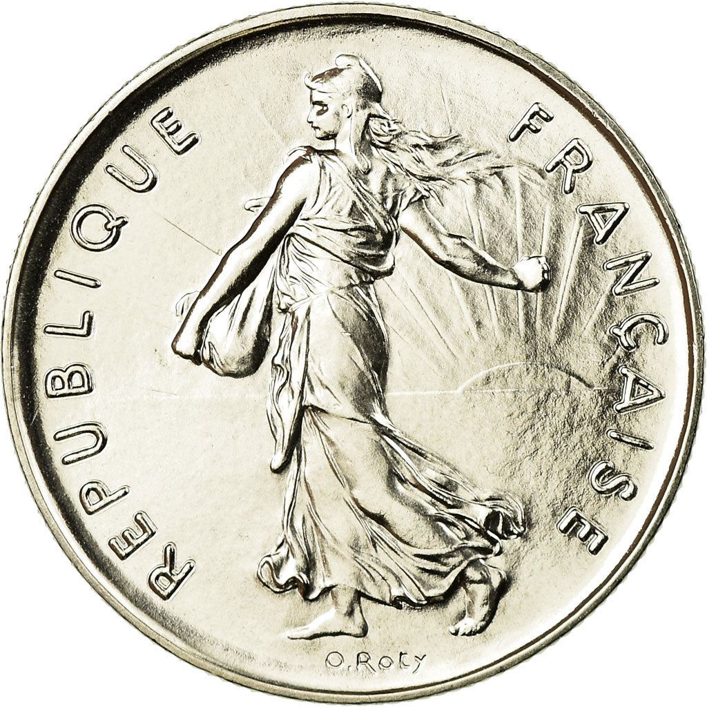 French 5 Francs Coin | signature O. Roty | KM926a.1 | France | 1969 - 2001