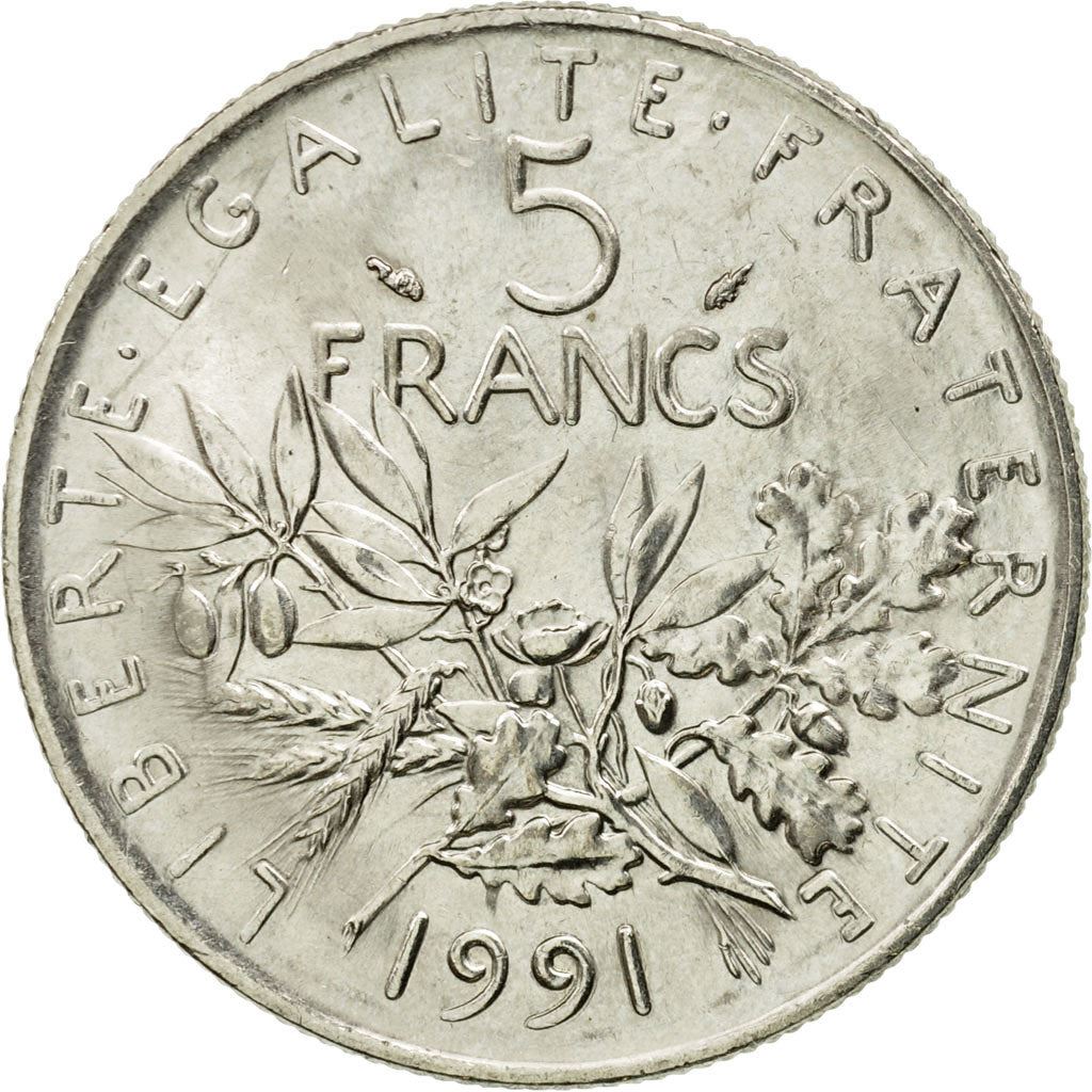 French 5 Francs Coin | signature O. Roty | KM926a.1 | France | 1969 - 2001